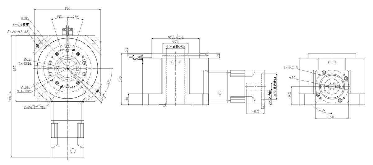 SHM180-L1重载直角旋转平台