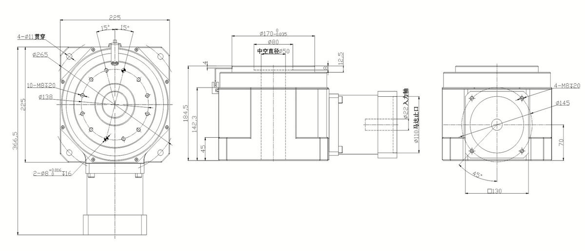 SHM225-L1重载直角旋转平台